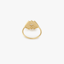 Load image into Gallery viewer, Ginger bague 6 diamants blancs et or jaune 18 carats dos