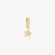 Load image into Gallery viewer, Créoles Etoile de mer Full Diamond, or jaune 18 carats, diamants blancs, face