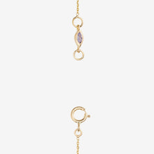 Load image into Gallery viewer, Ava Collier 1 Marine, or Jaune , diamants blancs, saphirs bleu fermoir