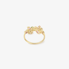 Load image into Gallery viewer, Camélia Bague 1 Pivoine, tsavorites, saphirs roses, diamants blancs, dos