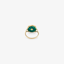Load image into Gallery viewer, Sophie d'Agon, Selene bague en or jaune 18 carats, malachite, saphirs bleu, saphirs jaunes, dos