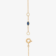 Load image into Gallery viewer, Collier Yellowstone 2 Anis, or 18K, émeraudes, diamants blancs, saphir bleu marine, fermoir