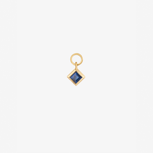 Load image into Gallery viewer, Charm piercing saphir Bleu foncé Or 18 carats Sophie d'Agon face