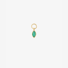 Load image into Gallery viewer, Charm piercing émeraude Or 18 carats Sophie d'Agon face