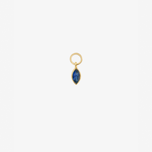 Load image into Gallery viewer, Charm piercing saphir bleu foncé Or 18 carats Sophie d'Agon Face