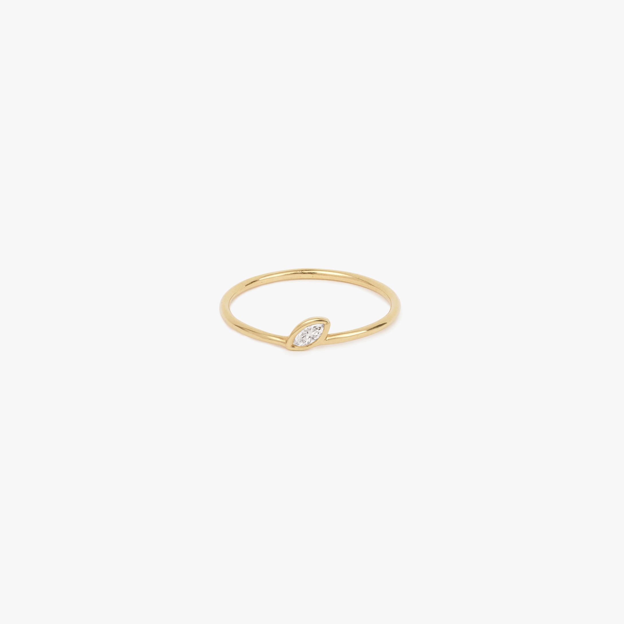 Bague Georgia 1 or recyclé 18 carats et diamants face