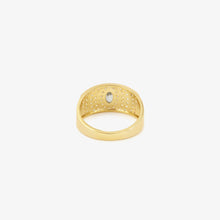 Load image into Gallery viewer, Bague Ani 4 Sable en or 18k avec saphirs vert tilleul, saphirs cognac, saphir vert, diamant blanc dos
