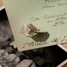 Load image into Gallery viewer, Ginger bague 6 diamants blancs et or jaune 18 carats
