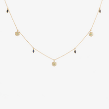 Load image into Gallery viewer, Miniflower Choker 1 Bleu , or jaune , saphirs bleu , diamant , émeraude 
