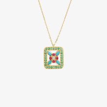 Load image into Gallery viewer, Rita Collier 4 Turquoise, or jaune, turquoises, émeraudes, rubis, diamants salt &amp; pepper, Face
