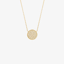 Load image into Gallery viewer, Yellowstone Collier 1 Diamant, or jaune et diamants blancs, face
