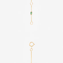 Load image into Gallery viewer, Gaia collier 1 vert, émeraudes, saphires, fermoir

