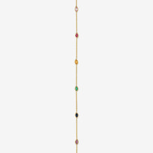 Load image into Gallery viewer, Bracelet Rainbow or jaune, rubis, saphirs rose, violet, jaune, bleu et émeraude détail
